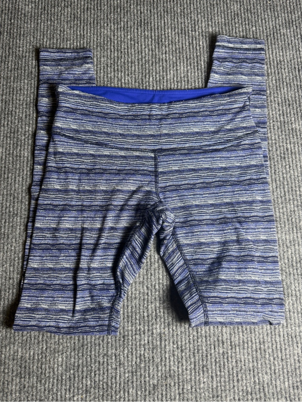 Lululemon Wunder Under Space Dye Sapphire Blue Leggings